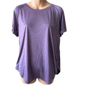 lululemon athletica Purple Tied and True Tee Open Up Back
